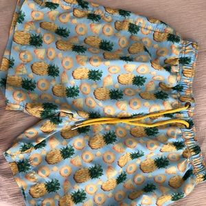 Mens M Bathing Suit Pineapples - Trunks